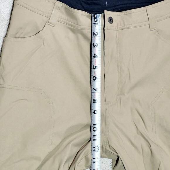 Eddie Bauer Fleece Tech Cargo Pant Men 38x30 Beige Straight Lined Utility - Picture 7 of 9